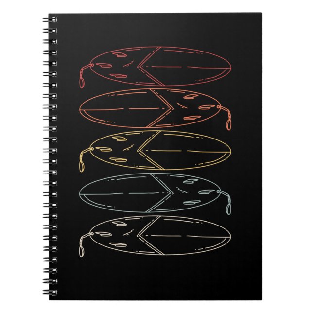 Caderno Espiral Vintage Surfboard (Frente)