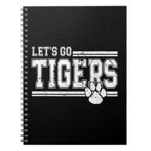 Caderno Espiral Vintage Tigers School Sports Name Retro