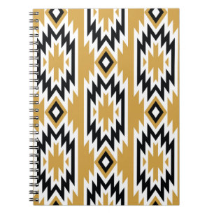 Caderno Espiral vintage trendy um padrão étnico decorativo e sem