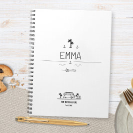 Caderno Espiral Vintage Van Life Surfer Crew Travel Journal