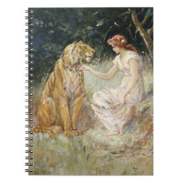 Caderno Espiral Vintage Victorian Coquette Lady e Tiger