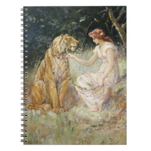Caderno Espiral Vintage Victorian Coquette Lady e Tiger