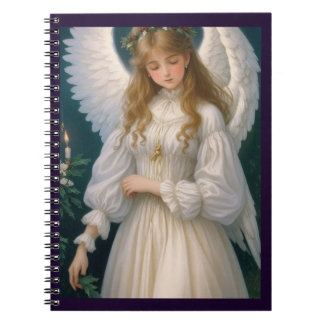 Caderno Espiral Vintage Victorian Retro Christmas Angel
