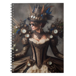 Caderno Espiral Vintage Victorian Steampunk Hora Lady