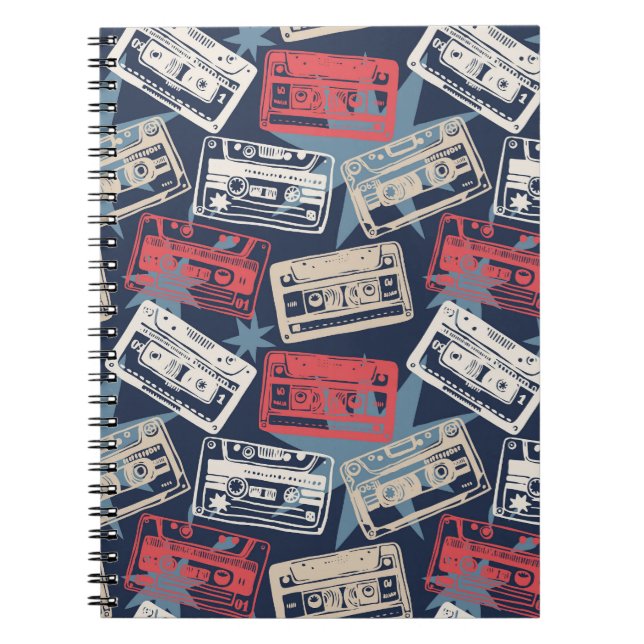 Caderno Espiral Vintage, Vintage, sem costura (Frente)