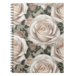 Caderno Espiral Vintage White Rose