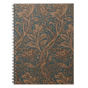 Caderno Espiral Vintage William Morris Arcadia Sem Costura Total