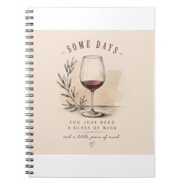 Caderno Espiral Vintage Wine Lover Notelock |  Red Wine Design