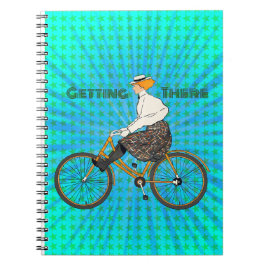 Caderno Espiral Vintage Woman Biciclo