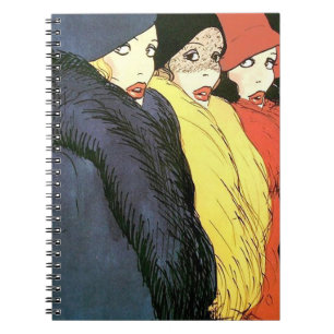 Caderno Espiral Vintage Women Fashion Plate 1930
