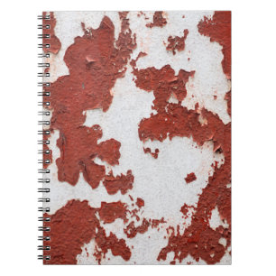 Caderno Espiral Vintagem antiga de concreto rachado de textura ant