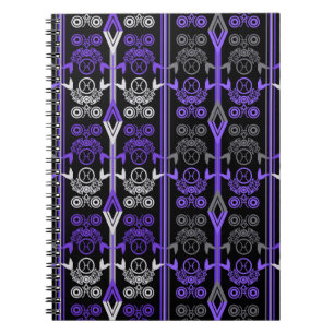 Caderno Espiral Vintagem arábica arábica decorativa sem costura