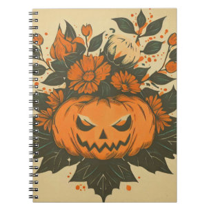 Caderno Espiral Vintagem/Dia das Bruxas/Queda/abóbora