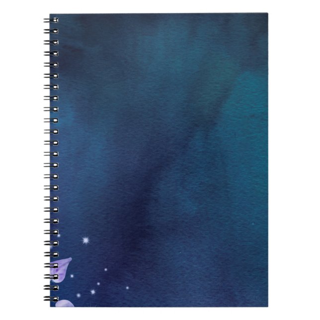 Caderno Espiral Vintagem do papel floral (Frente)