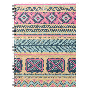 Caderno Espiral Vintagem tribal sem descontinuidades