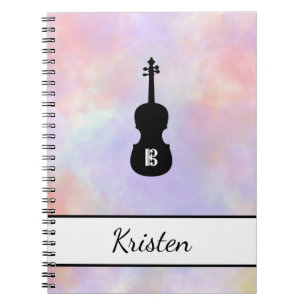 Caderno Espiral Viola Alto Clef Personalizada (Média)