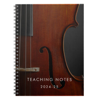 Caderno Espiral Viola Teacher Music Office Simple Modern