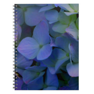 Caderno Espiral Violet purple pink blue hydrangeas flower floral