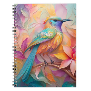 Caderno Espiral Violet Throed Songbird Fantasy Bird