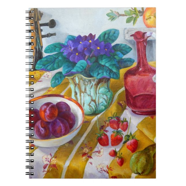 Caderno Espiral Violetas africanas 2012 (Frente)