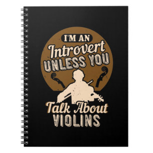 Caderno Espiral Violin - Sou um introvertido