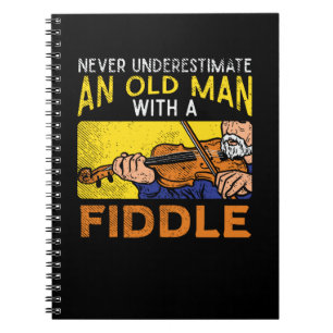 Caderno Espiral Violinista Idoso