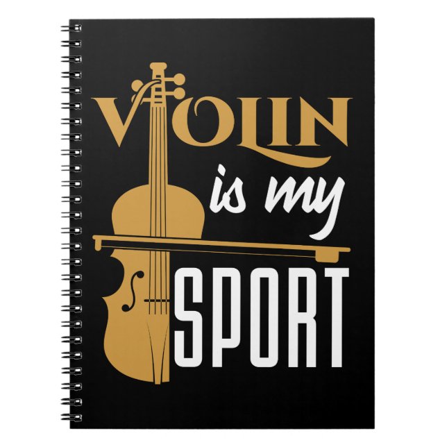 Caderno Espiral Violino É Meu Esporte (Frente)