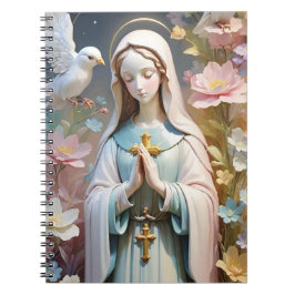 Caderno Espiral Virgem Floral Mary Notebook