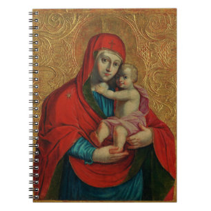 Caderno Espiral Virgem Maria e Menino Jesus por Jan Rombauer