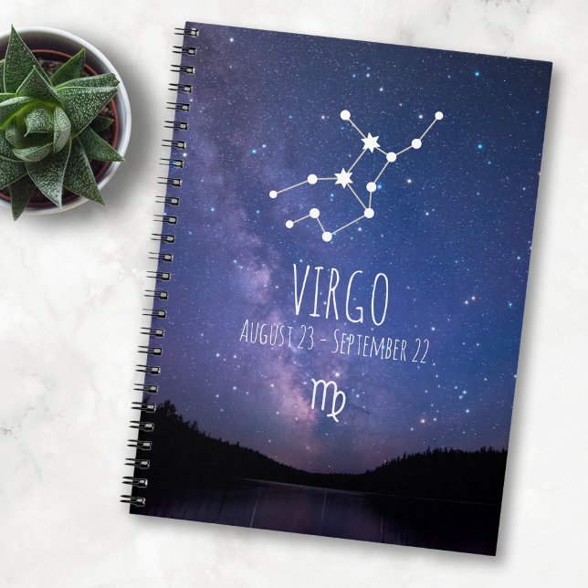 Caderno Espiral Virgem | Notebook de constelação Zodiaca Personali (Criador carregado)