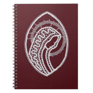 Caderno Espiral Virgem Santa Católica, rendas