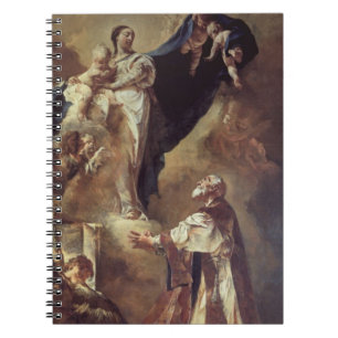 Caderno Espiral Virgin e criança que aparecem a St Philip Neri,