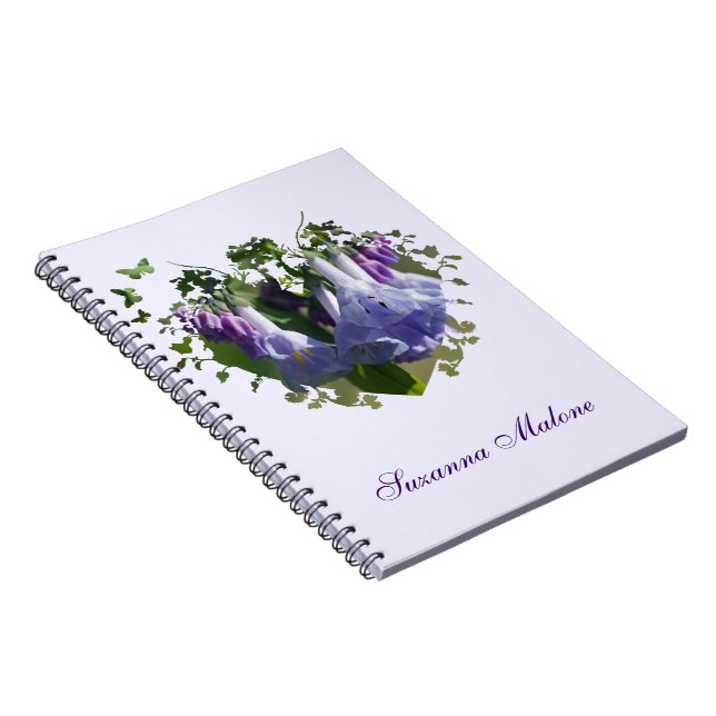 Caderno Espiral Virginia Bluebells Wildflorls (Lado Direito)