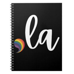Caderno Espiral Vírgula La Kamala Harris Orgulho Arco-íris LGBQ Ga