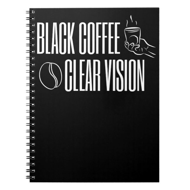 Caderno Espiral Visão Clara Café Preto (Frente)
