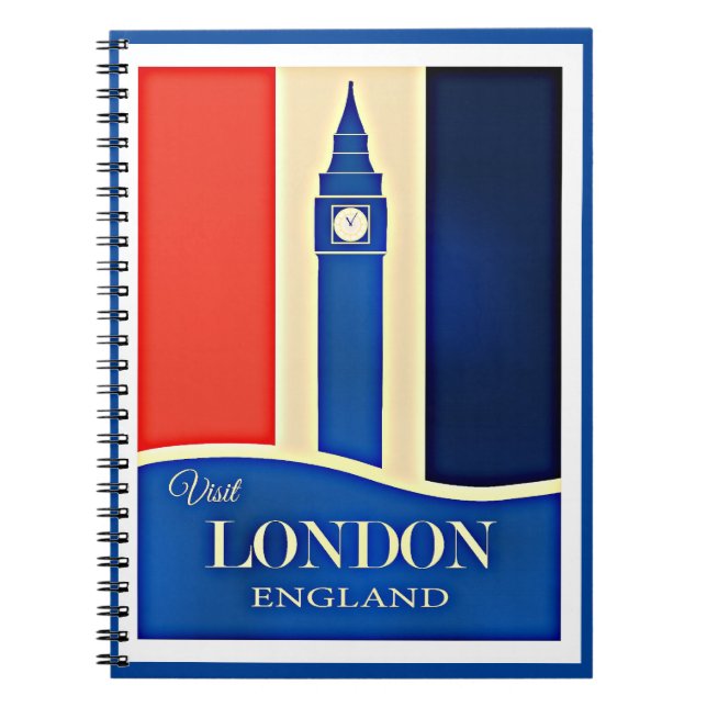 Caderno Espiral Visite Londres, Inglaterra (Frente)
