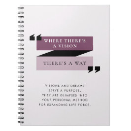 Caderno Espiral Visões de Citações Motivacionais e Diário de Sonho