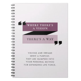 Caderno Espiral Visões de Citações Motivacionais e Diário de Sonho