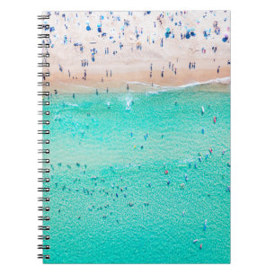 Caderno Espiral Vista aérea de Bondi Beach em um dia de verão pe