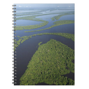 Caderno Espiral Vista aérea do Arquipélago de Anavilhanas, Inundad
