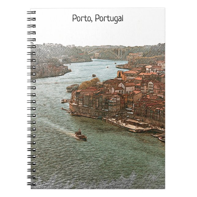 Caderno Espiral Vista da Cidade do Porto (Frente)