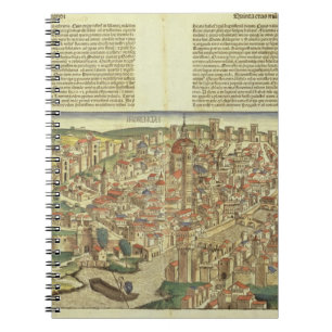 Caderno Espiral Vista da cidade murada de Florença, do Nure