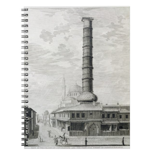 Caderno Espiral Vista da coluna de Constantim e do Principa (Frente)