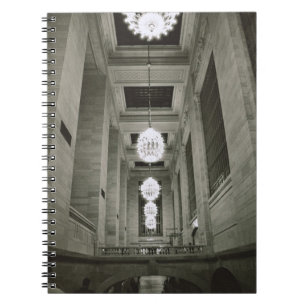 Caderno Espiral Vista das lâmpadas (foto de b/w)