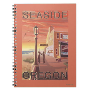 Caderno Espiral Vista de Aquário de Oregon