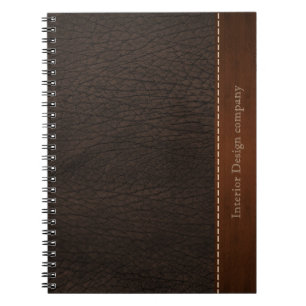 Caderno Espiral Vista de couro marrom