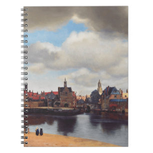 Caderno Espiral Vista de Delft por Johannes Vermeer