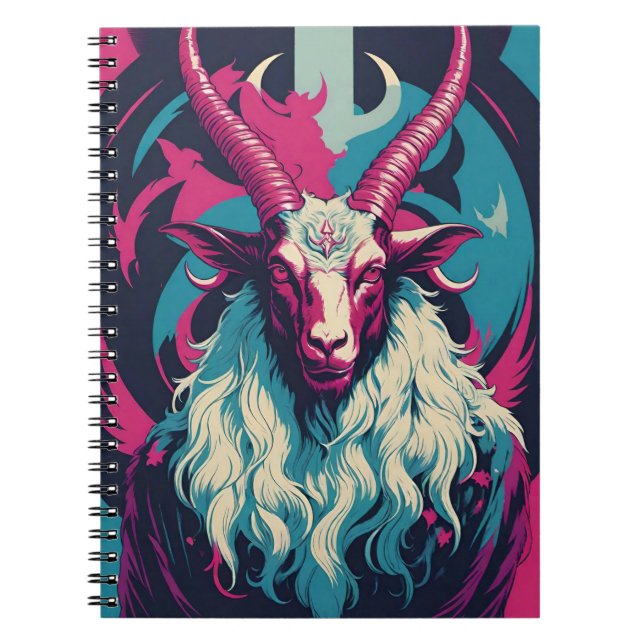 Caderno Espiral Vista de Luz Negra Retroativa Occulta Satânica Bap (Frente)