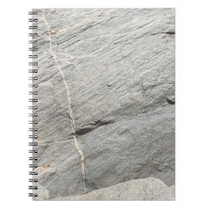 Caderno Espiral vista de rock cinza