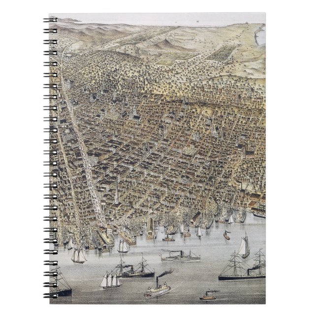 Caderno Espiral Vista de San Francisco, 1878 (Frente)